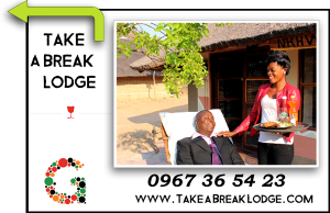 Sign Take a Break Lodge