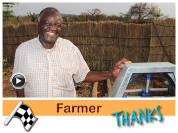 Farmer Mackson Sakala supported with water