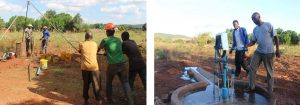 Drilling and Pump at Moses Banda