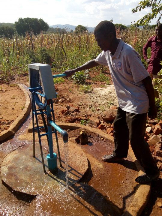 pump on deepened well Theressa Mbazima